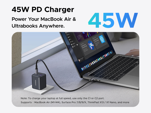 ugreen 45w usb c fast wall charger