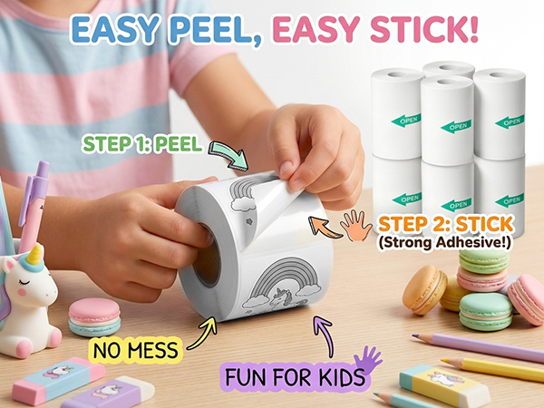 10 Rolls Sticker Paper