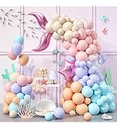 Paready Mermaid Themed Balloons Garland Arch Kit 150Pcs for Sea Princess Theme Birthday Baby Show...