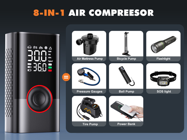8 IN 1 Air Compressor