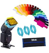 Selens Universal Flash Gels Lighting Filter 20 pcs Combination Kits for Camera Flashlight with 3 ...