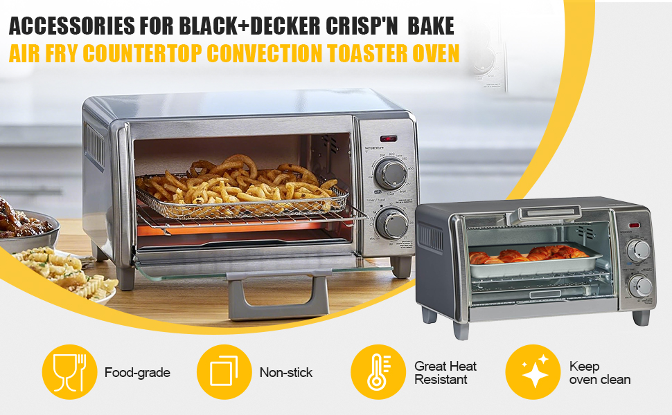 BLACK+DECKER Crisp N Bake Air Fry Countertop Convection Toaster Oven