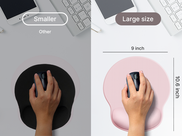 mouse pad with wrist support