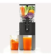 Mokero 6 Inch Feed Chute Cold Press Juicer for Whole Vegetables &amp; Fruits, 5-Minute Easy Cleanup S...