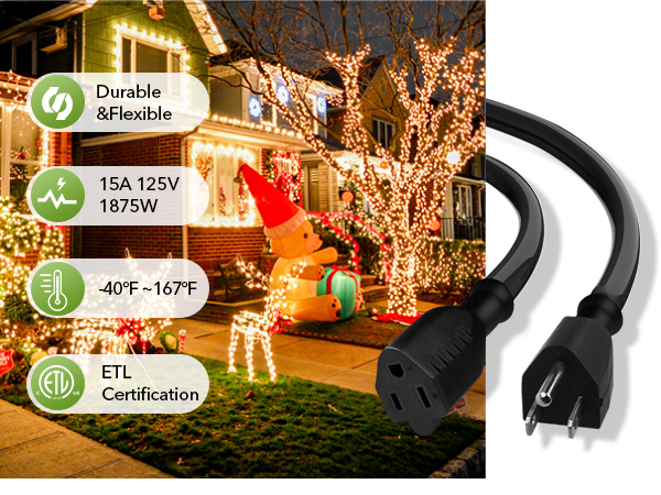  BN-LINK 12 gauge outdoor extension cord