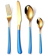 OriGlam Silverware Set, Flatware Cutlery Set, Stainless Steel Kitchen Utensils Set Tableware, Cut...