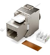 ZOERAX 12-Pack Shielded Cat6A / Cat6 Keystone Jack 10Gbps Zinc-Alloy Housing Modular Termination ...