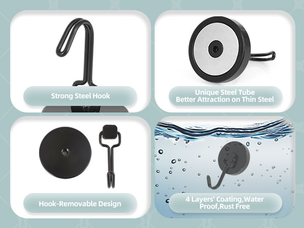 Neosmuk black swing magnetic hooks
