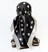 Large Satin Polka-Dots Head Scarf