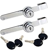 WOOCH Sliding Glass Door Ratchet Lock with Chrome Finish, Keyed Alike Showcase Display - 2 Pack