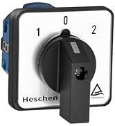 Heschen Universal Rotary Cam Selector Changeover Switch SZW26-20/D202.2 660V 20A ON-OFF-ON 3 Posi...