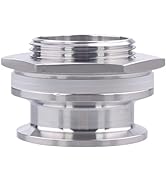 DERNORD 1.5" Tri Clamp Bulkhead Compression Fitting SS304 Weldless Homebrew Kettle Bulkhead(Inner...