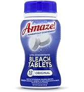 AMAZE Ultra Concentrated Bleach Tablets [32 tablets] - Original Scent - for Laundry, Toilet, and ...