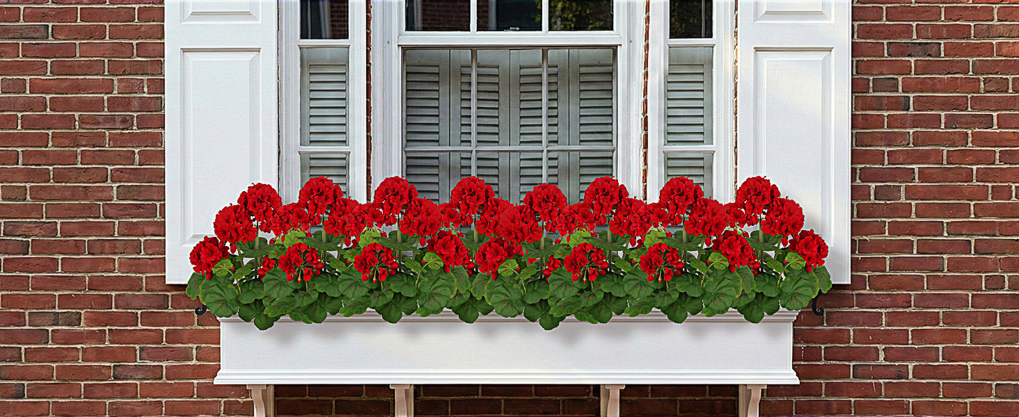 Artificial Geraniums for Outdoors