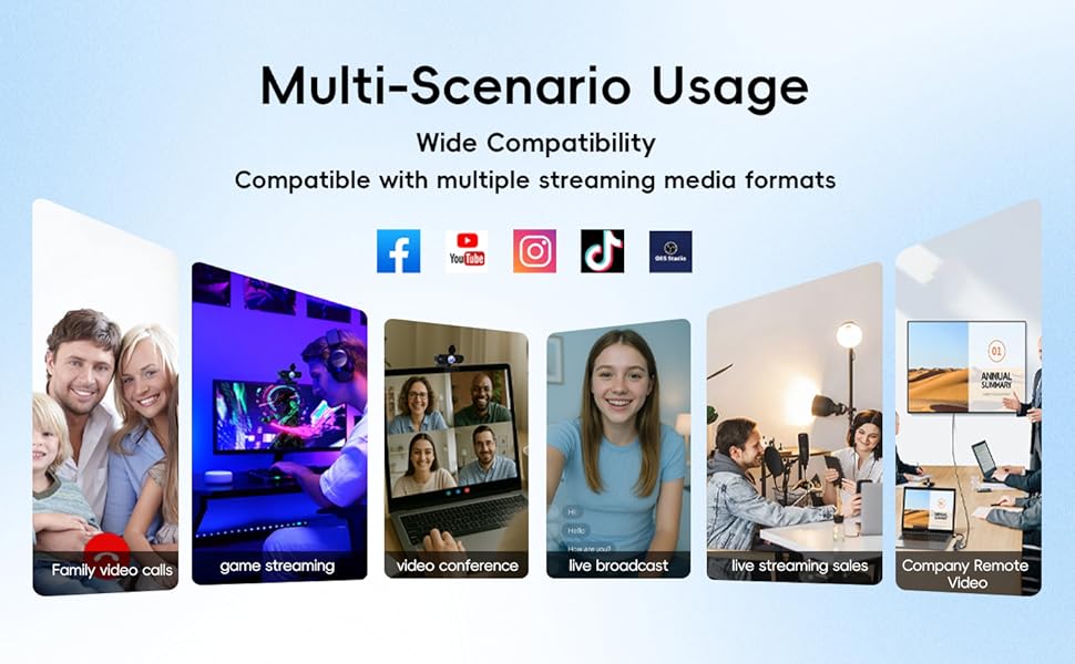 wide angle computer webcam for online teaching and team meetings