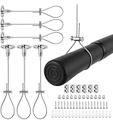 6 Pack Ceiling Mounted Shower Curtain Rod Support, Adjustable 59" Stainless Steel Ceiling Mount B...