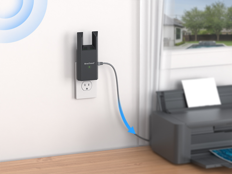 Step Three Relocate the Adapter and Connect Your Wired Device Using an Ethernet Cable