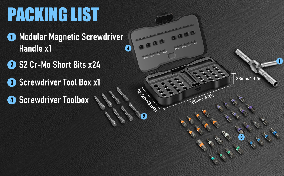 Magnetic Ratchet Screwdriver Set