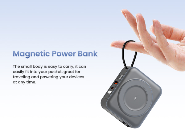 Magsafe Portable Charger with AC Wall Plug