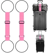 4 Pack Add A Bag Luggage Straps - Elastic Travel Bungees for Attaching Purses &amp; Bags to Suitcase ...