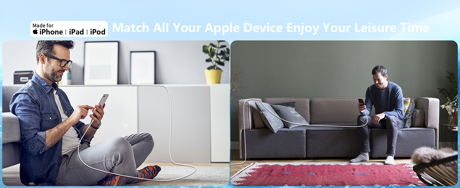 MFi Certified iPhone 16 Charger Fast Charging 2Pack 20W USB C Power Adapter Type C Wall Charge Block