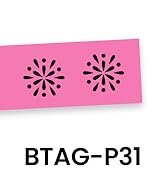 BTAG-P31 Label Tape: Black on Light Pink