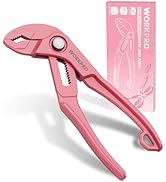 WORKPRO Mini Water Pump Pliers, 4-Inch Groove Joint Pliers, Fast Adjustable Tongue and Groove Pli...