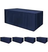 HolidayIdeas Fitted Tablecloths for 6 Foot Rectangle Table, Full Coverage Table Cover 30x72 Inch ...