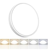 hepside LED Flush Mount Ceiling Light, 7Inch 15W LED Ceiling Lights Fixture,5 Color Temperatures ...