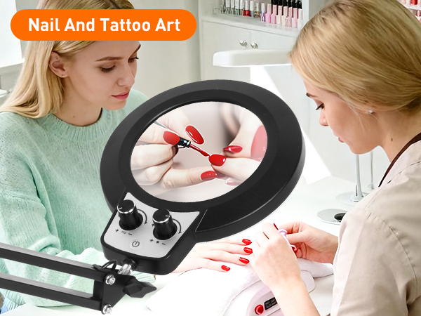 Nail Tattoo Art magnifier with light hands free magnifying hands free magnifying lamp with light