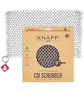 Knapp Made CM Scrubber 9"x6" Small Ring Cast Iron Scrubber - Cast Iron Cleaner for Hard Anodized ...