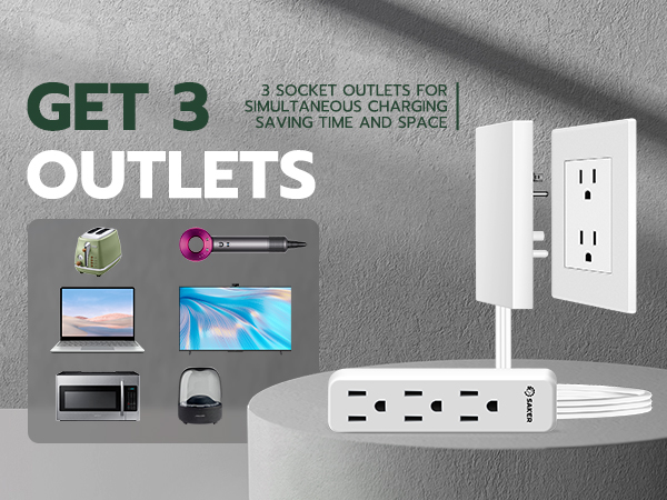 flat outlet extension cord
