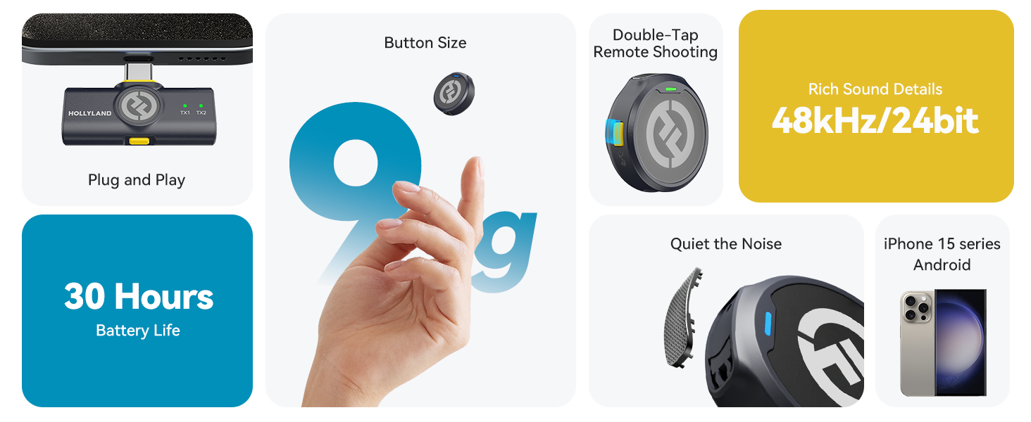 Hollyland Lark M2 wireless lavalier microphone