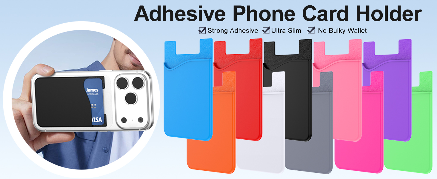 phone wallet stick on