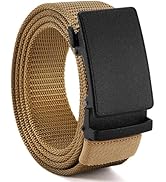 CHAOREN 1.5" Nylon Ratchet Belts for Men - Adjustable Casual Work Belt with Slide Buckle - Trim t...