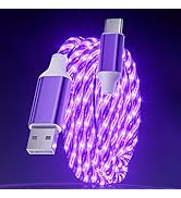 LED USB C Cable Starry Light USB A to Type C Fast Charging Cable Lighted USB C Charger Cord Compa...