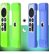 [2 Pack] Pinowu Remote Cover Case (Glowing in The Dark) Compatible with 2021 Apple TV Siri Remote...
