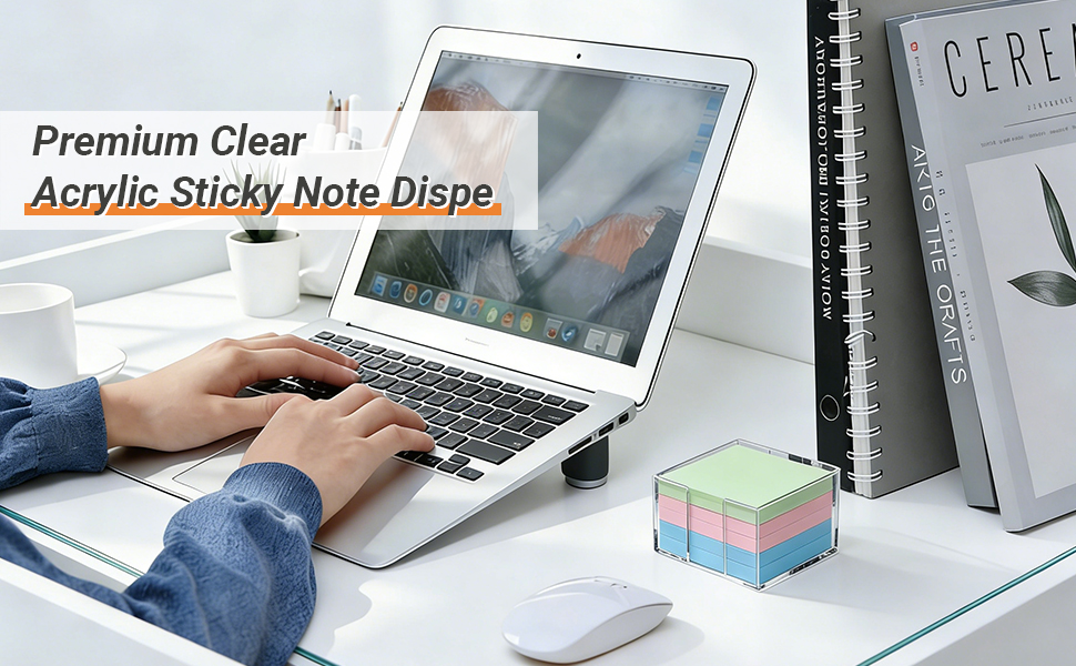 Premium Clear Acrylic Sticky Note Dispe