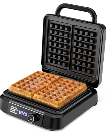Digital Dual Rectangular Thick Waffle Iron