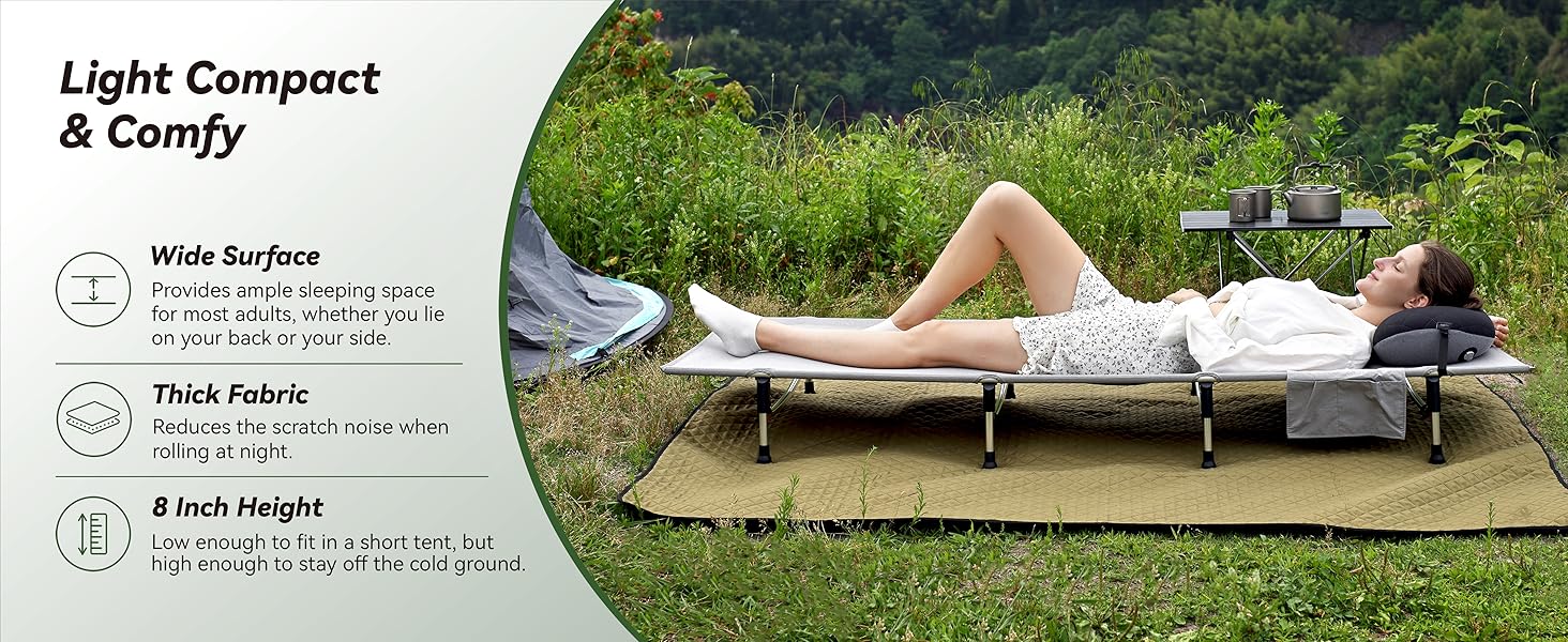 Compact travel cot compact camp cot