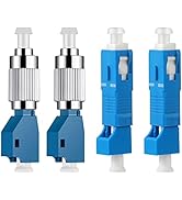 2PC FC Male to LC Female Hybrid Optical Fiber Convertor Adapter+ 2PC LC Female to SC Male Hybrid ...