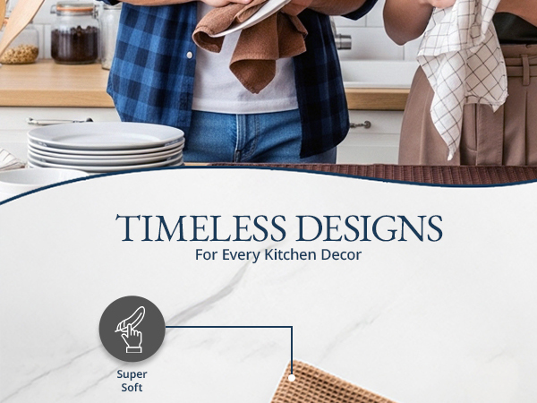 Kitchen towel, Dish towel, Cotton kitchen towels, 6 Pack towels
