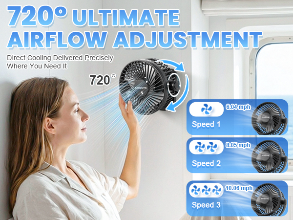 Magnetic Cruise Fan Magnetic Fan for Cruise Ship Portable Travel Fan for Cruise Cruise Essentials