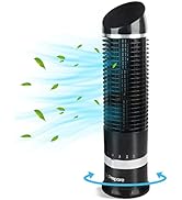 DR.PREPARE Oscillating Tower Fan, Desk Table Fan with 3 Speeds, Quiet Cooling, 60° Oscillation, 1...
