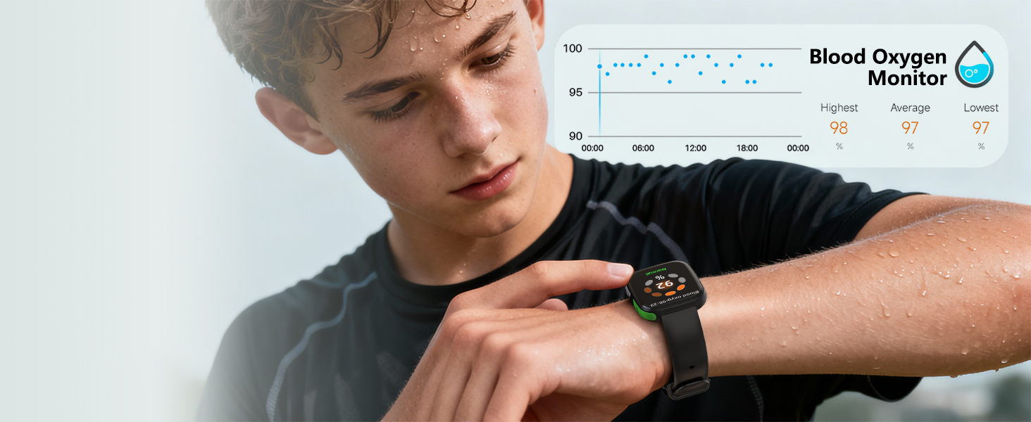 Health Fitness Tracker with Blood oxy-gen Monitor