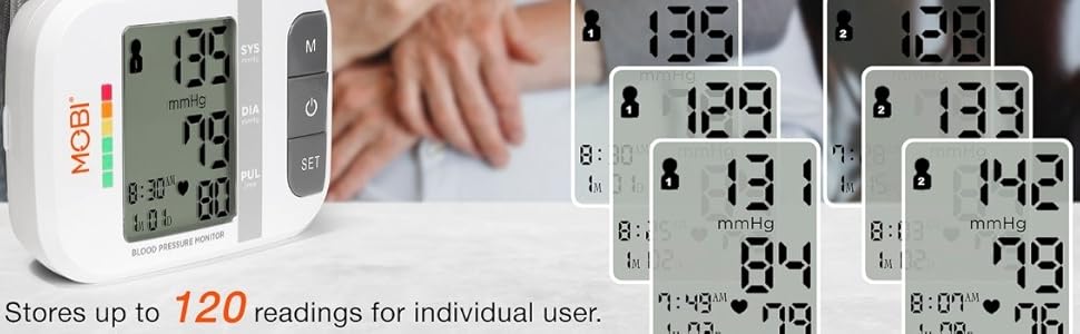 Blood Pressure Tracking Made Easy with MOBI Blood Pressure Monitors; Compact wrist BP monitor