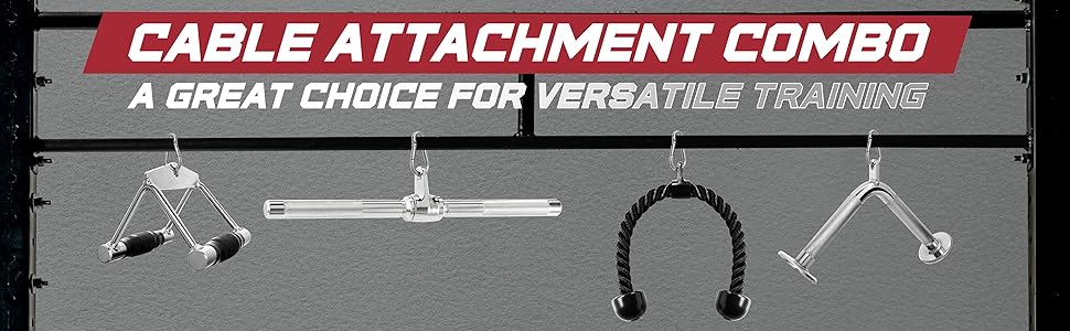 Combo Straight Rotating Bar &amp;amp;amp;amp; Tricep Rope Cable Machine Attachment