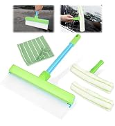 MVRPOWER Shower Squeegee for Glass Doors &amp; Window Squeegee Kit, 3-in-1 Silicone Squeegee with Rot...