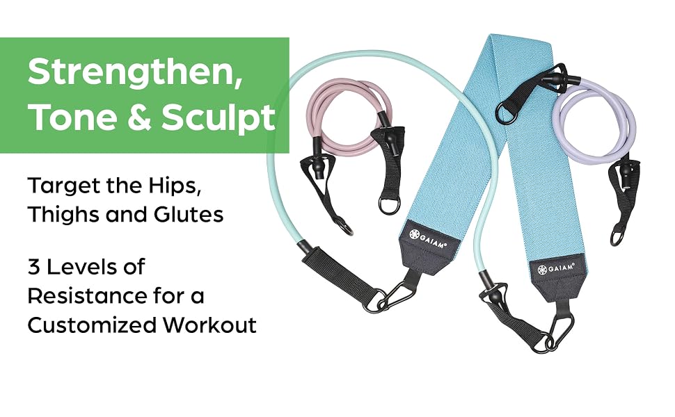 Gaiam Adjustable Hip Bands, 2-Pack