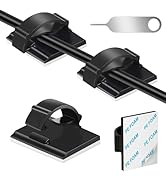 SZFUDIGO Adhesive Cable Holder Management Wire Clips 50 Pcs Black,Suitable for Cables with a Diam...